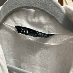 Zara women’s white linen shirt Medium